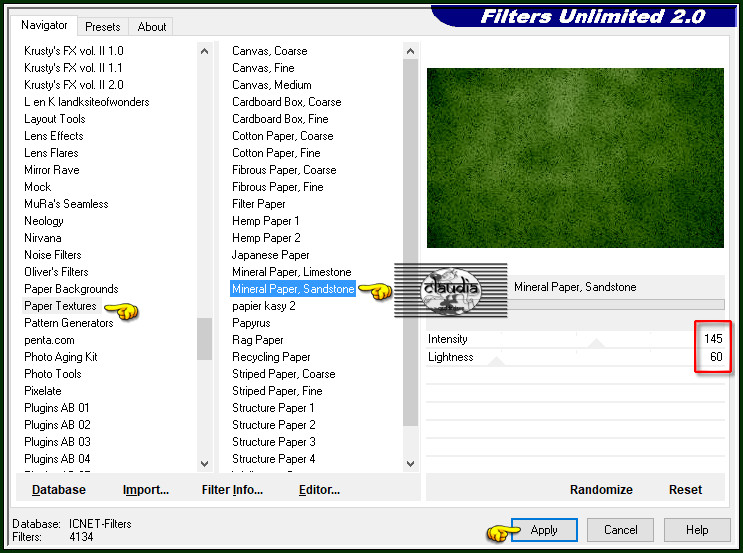 Effecten - Insteekfilters - <I.C.NET Software> - Filters Unlimited 2.0 - Paper Textures - Mineral Paper, Sandstone 