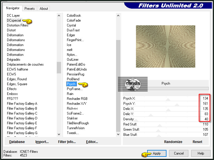 Effecten - Insteekfilters - <I.C.NET Software> - Filters Unlimited 2.0 - DCspecial - Psych