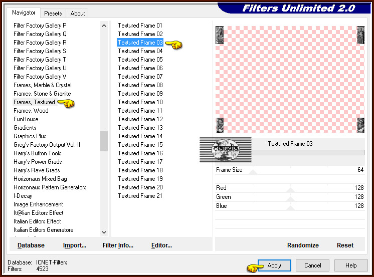 Effecten - Insteekfilters - <I.C.NET Software> - Filters Unlimited 2.0 - Frames Textured - Textured Frame 03