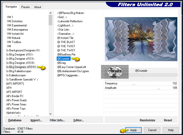 Effecten - Insteekfilters - <I.C.NET Software> - Filters Unlimited 2.0 - &<Bkg Designer sf10 IV> - @Crumple