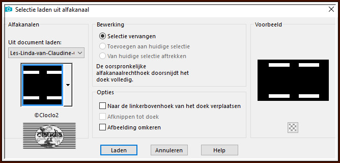 Selecties - Selectie laden/opslaan - Selectie laden uit alfkanaal : ©Cloclo2