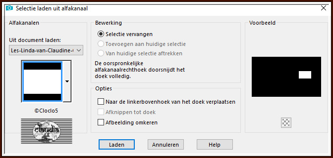 Selecties - Selectie laden/opslaan - Selectie laden uit alfkanaal : ©Cloclo5