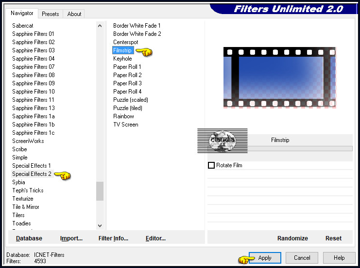 Effecten - Insteekfilters - <I.C.NET Software> - Filters Unlimited 2.0 - Special Effects 2 - Filmstrip