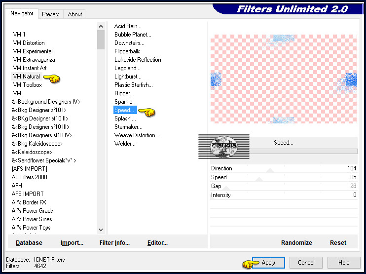 Effecten - Insteekfilters - <I.C.NET Software> - Filters Unlimited 2.0 - VM Natural - Speed... :