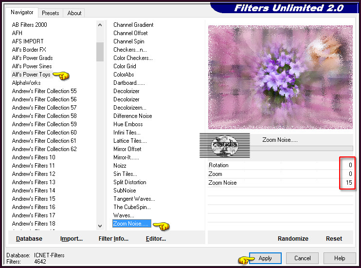 Effecten - Insteekfilters - <I.C.NET Software> - Filters Unlimited 2.0 - &<Bkg Designer sf10 I> - Alf's Power Toys - Zoom Noise..... :