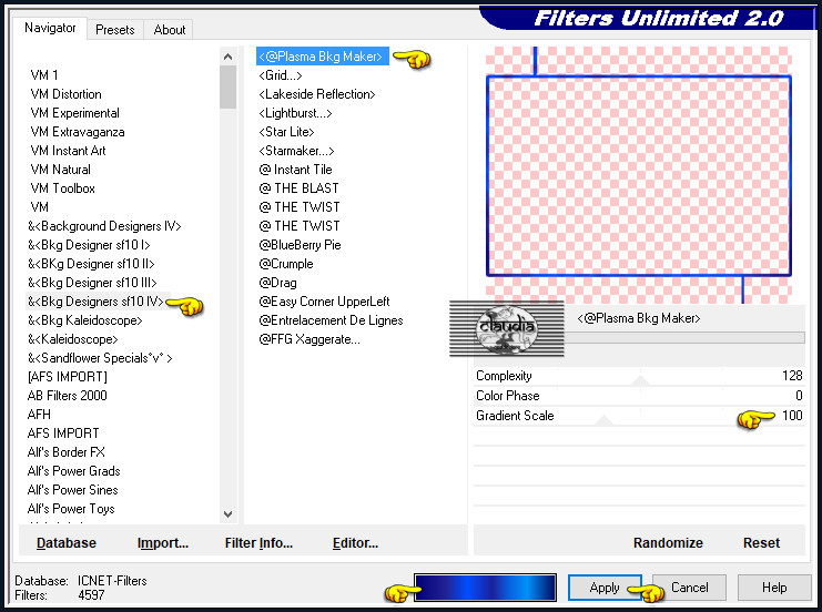 Effecten - Insteekfilters - <I.C.NET Software> - Filters Unlimited 2.0 - &<BKg Designers sf10 IV> - <@Plasma Bkg Maker>