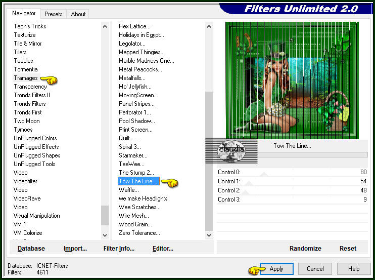 Effecten - Insteekfilters - <I.C.NET Software> - Filters Unlimited 2.0 - Tramages - Tow The Line...