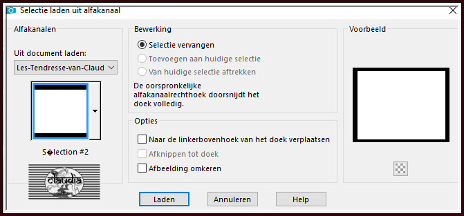 Selecties - Selectie laden/opslaan - Selectie laden uit alfakanaal : Sélection #2