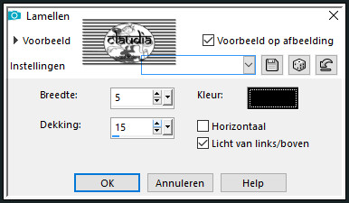 Effecten - Textuureffecten - Lamellen