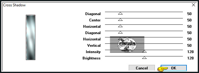 Effecten - Insteekfilters - Graphics Plus - Cross Shadow