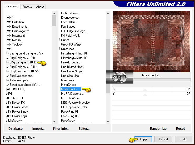 Effecten - Insteekfilters - <I.C.NET Software> - Filters Unlimited 2.0 - &<BKg Designer sf10 II> - Moiré Blocks