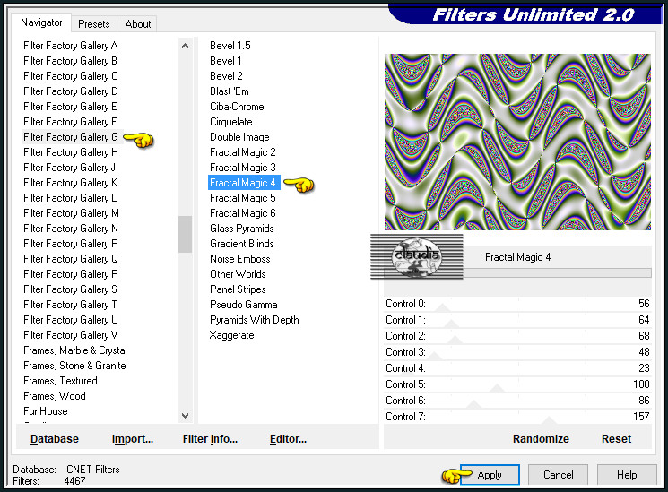 Effecten - Insteekfilters - <I.C.NET Software> - Filters Unlimited 2.0 - Filter Factory Gallery G - Fractal Magic 4