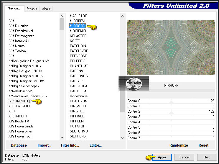 Effecten - Insteekfilters - <I.C.NET Software> - Filters Unlimited 2.0 - [AFS IMPORT] - MIRROFF
