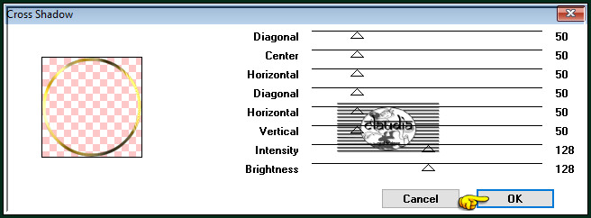 Effecten - Insteekfilters - Graphics Plus - Cross Shadow 