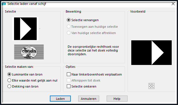 Selecties - Selectie laden/opslaan - Selectie laden vanaf schijf : Athe-335