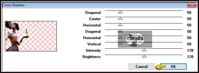 Effecten - Insteekfilters - Graphics Plus - Cross Shadow