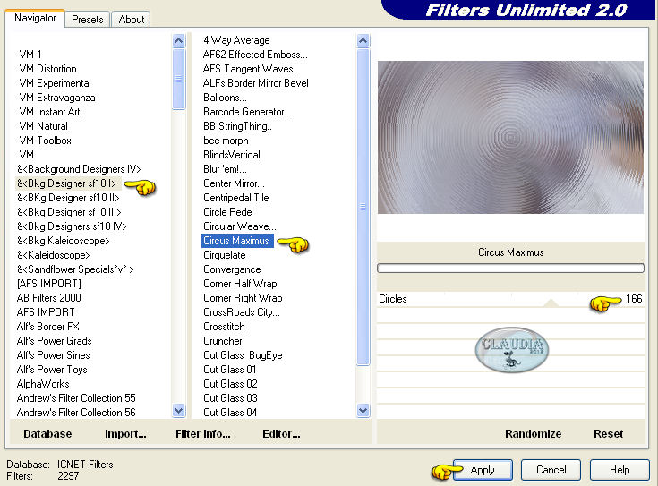 Effecten - Insteekfilters - <I.C.NET Software> - Filters Unlimited 2.0 - &<Bkg Designer sf10 I> - Circus Maximus