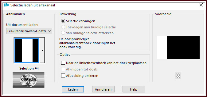 Selecties - Selectie laden/opslaan - Selectie laden uit alfakanaal : Sélection #4