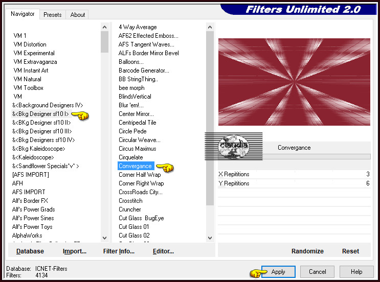 Effecten - Insteekfilters - <I.C.NET Software> - Filters Unlimited 2.0 - &<Bkg Designer sf10 I> - Convergance