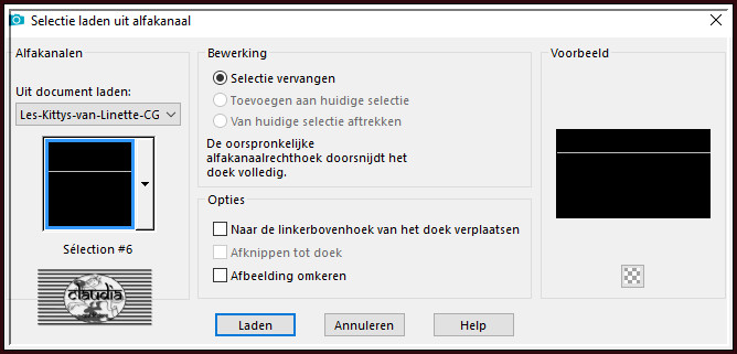 Selecties - Selectie laden/opslaan - Selectie laden uit alfakanaal : Sélection #6