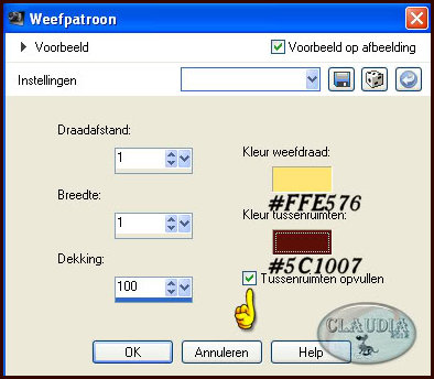 Effecten - Textuureffecten - Weefpatroon