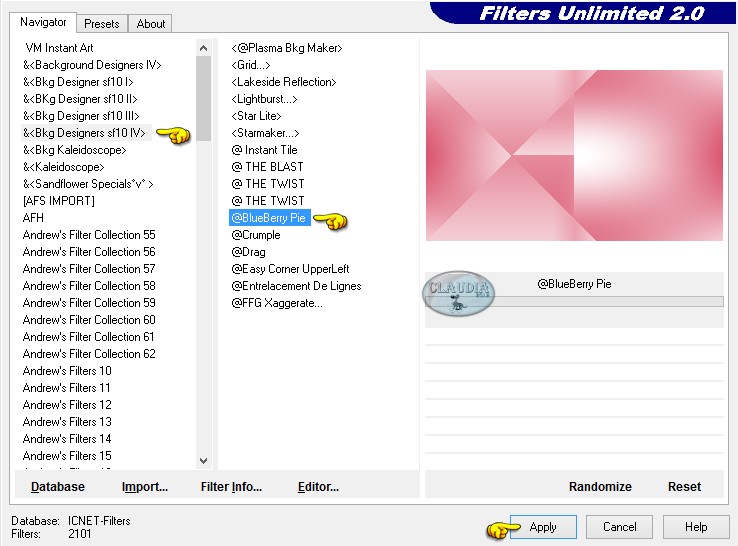 Effecten - Insteekfilters - <I.C. NET Software> - Filters Unlimited 2.0 - &<Bkg Designers sf10 IV> - @BlueBerry Pie 