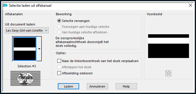 Selecties - Selectie laden/opslaan - Selectie laden uit alfakanaal : Sélection #3