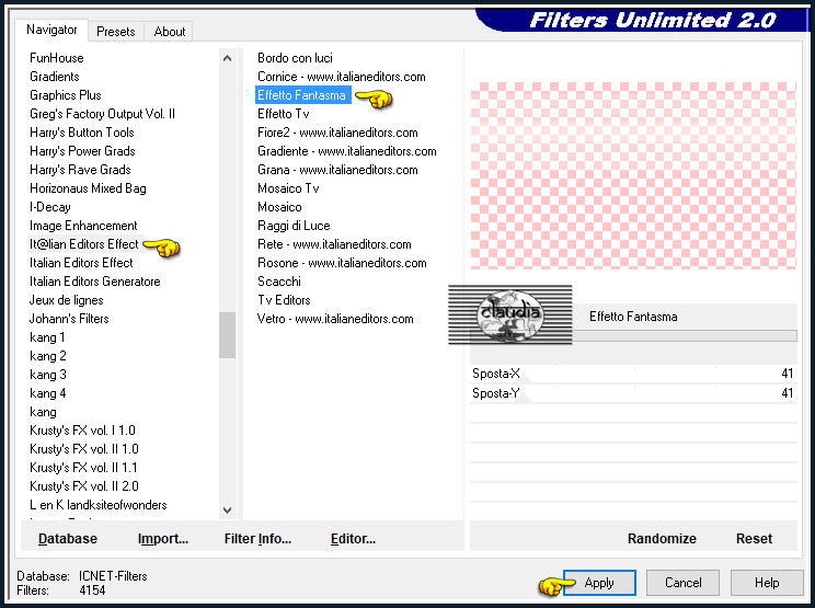 Effecten - Insteekfilters - <I.C.NET Software> - Filters Unlimited 2.0 - It@lian Editors Effect - Effetto Fantasma