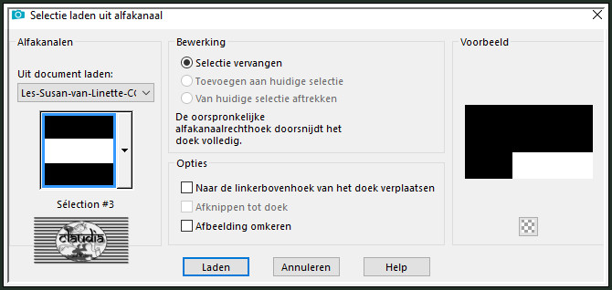 Selecties - Selectie laden/opslaan - Selectie laden uit alfakanaal : Sélection #3