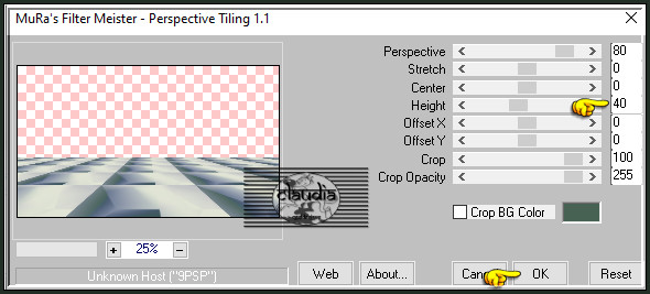 Effecten - Insteekfilters - MuRa's Meister - Perspective Tiling 