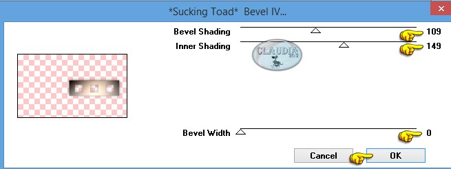 Instellingen filter Toadies - *Sucking Toad* Bevel IV