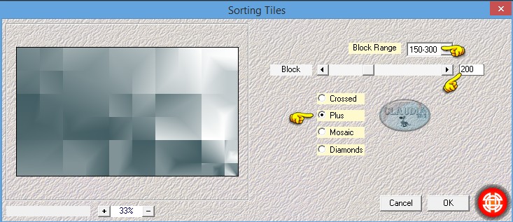 Instellingen filter Mehdi - Sorting Tiles