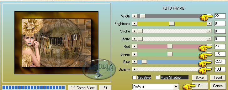 Instellingen filter AAA Frames - Foto Frame