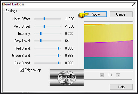 Effecten - Insteekfilters - FM Tile Tools - Blend Emboss