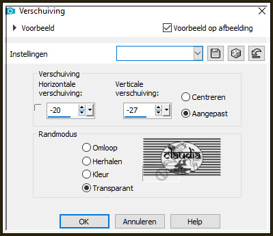 Effecten - Afbeeldingseffecten - Verschuiving