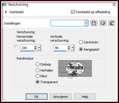 Effecten - Afbeeldingseffecten - Verschuiving