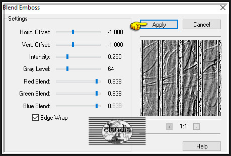 Effecten - Insteekfilters - FM Tile Tools - Blend Emboss :