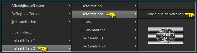 Effecten - Insteekfilters - Déformations - Mosaique de verre (hr)