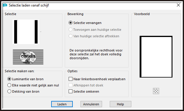 Selecties - Selectie laden/opslaan - Selectie laden vanaf schijf : MarilisPassionPirate