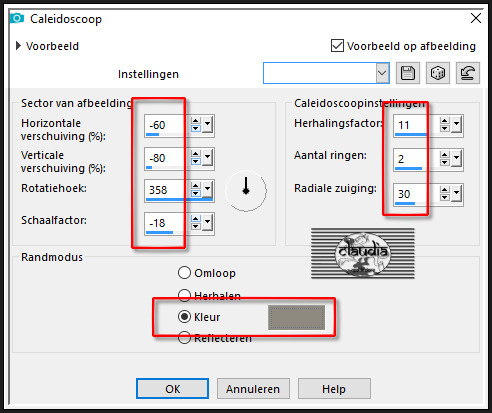 Effecten - Reflectie-effecten - Caleidoscoop