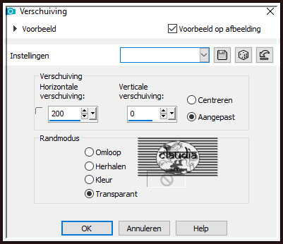 Effecten - Afbeeldingseffecten - Verschuiving