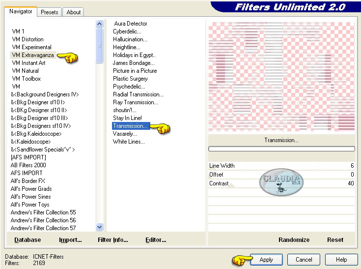 Effecten - Insteekfilters - <I.C. NET Software> - Filters Unlimited 2.0 - VM Extravaganza - Transmission