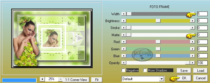 Instellingen filter AAA Frames - Foto Frame