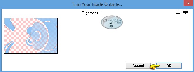 Instellingen filter Distort - Turn Your Inside Outside