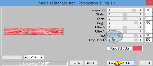 Instellingen filter  MuRa's Meister - Perspective Tiling