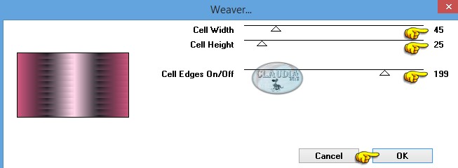 Instellingen filter Toadies - Weaver