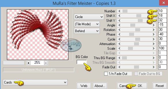 Instellingen filter MuRa's Meister - Copies 