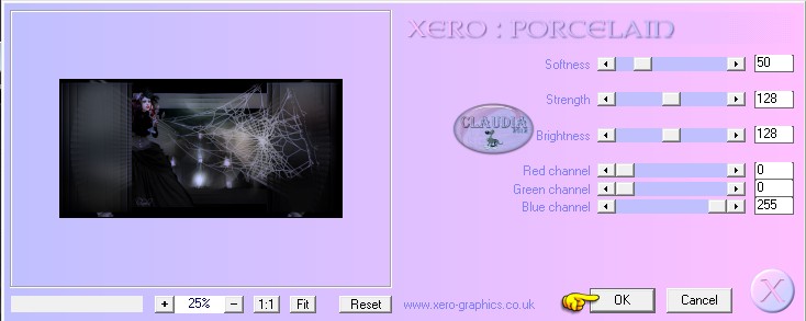 Instellingen filter Xero - Porcelain 
