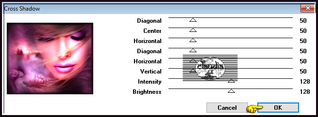 Effecten - Insteekfilters - Graphics Plus - Cross Shadow