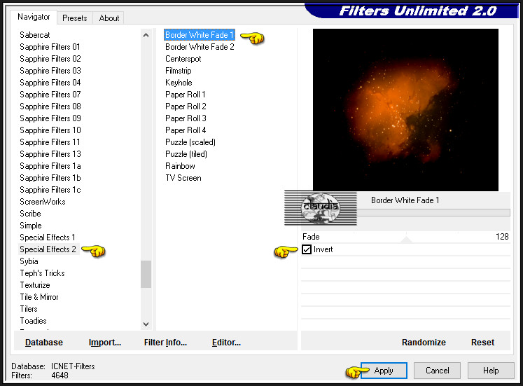 Effecten - Insteekfilters - <I.C.NET Software> - Filters Unlimited 2.0 - Special Effects 2 - Border White Fade 1 :